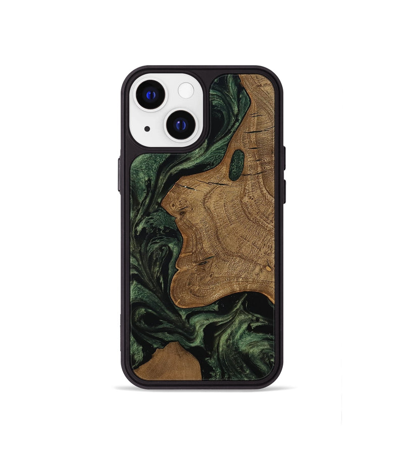 iPhone 13 mini Wood Phone Case - Burl (Ancient Olive, 801718)