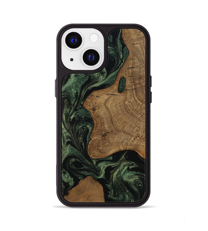 iPhone 13 Wood Phone Case - Burl (Ancient Olive, 801718)