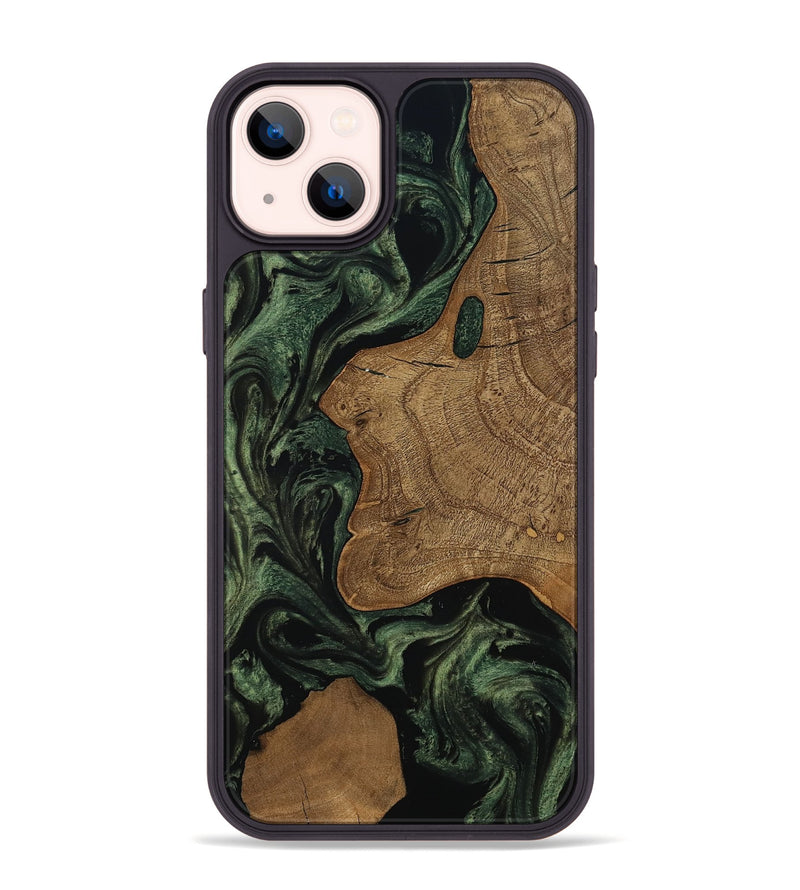 iPhone 14 Plus Wood Phone Case - Burl (Ancient Olive, 801718)
