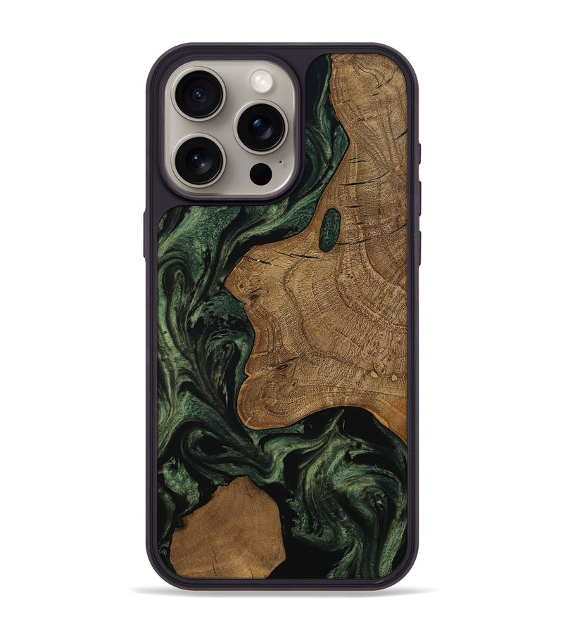 iPhone 15 Pro Max Wood Phone Case - Burl (Ancient Olive, 801718)