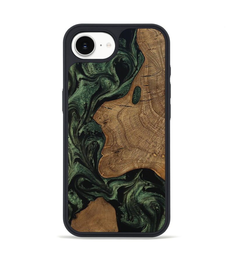 iPhone 16e Wood Phone Case - Burl (Ancient Olive, 801718)
