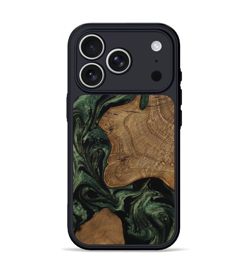 iPhone 17 Pro Wood Phone Case - Burl (Ancient Olive, 801718)