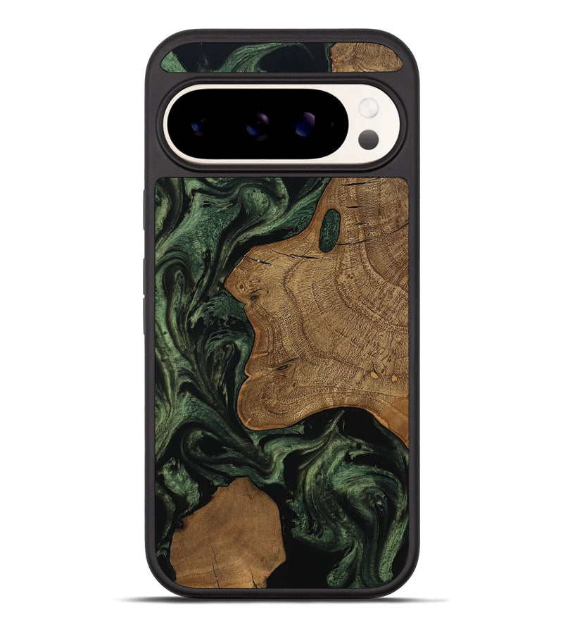 Pixel 10 Pro XL Wood Phone Case - Burl (Ancient Olive, 801718)