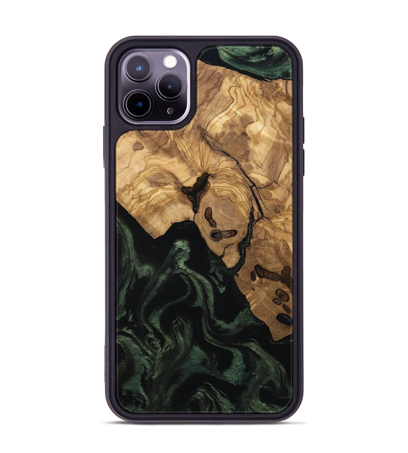 iPhone 11 Pro Max Wood Phone Case - Leilany (Ancient Olive, 801720)