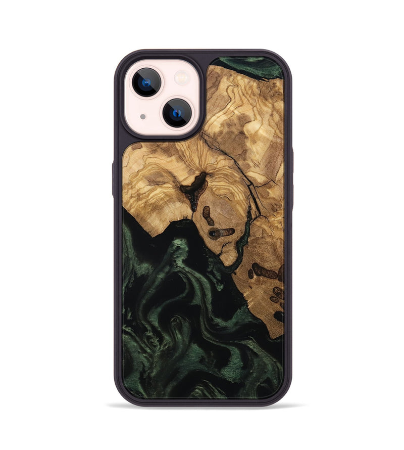 iPhone 14 Wood Phone Case - Leilany (Ancient Olive, 801720)