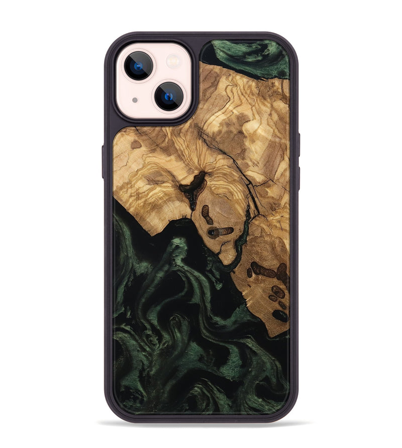 iPhone 14 Plus Wood Phone Case - Leilany (Ancient Olive, 801720)