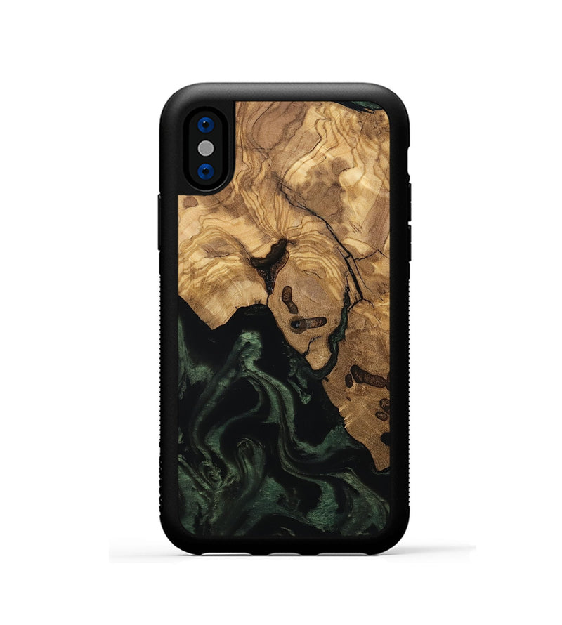 iPhone Xs Wood Phone Case - Leilany (Ancient Olive, 801720)