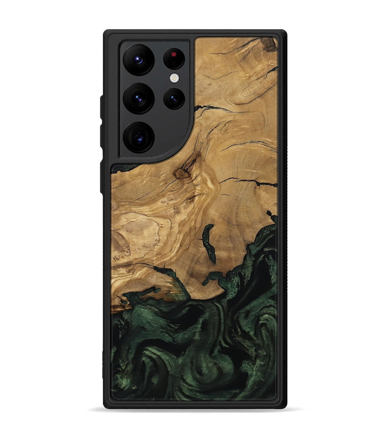 Galaxy S22 Ultra Wood Phone Case - Reba (Ancient Olive, 801721)
