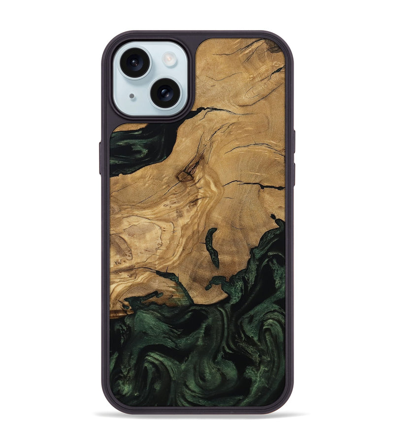 iPhone 15 Plus Wood Phone Case - Reba (Ancient Olive, 801721)