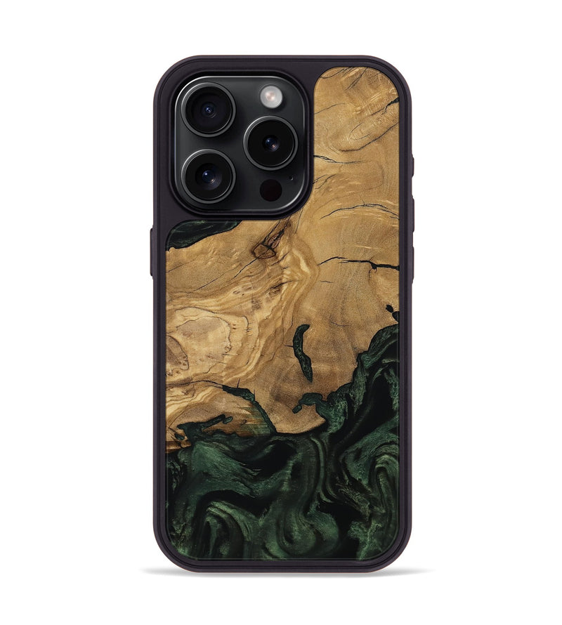iPhone 15 Pro Wood Phone Case - Reba (Ancient Olive, 801721)