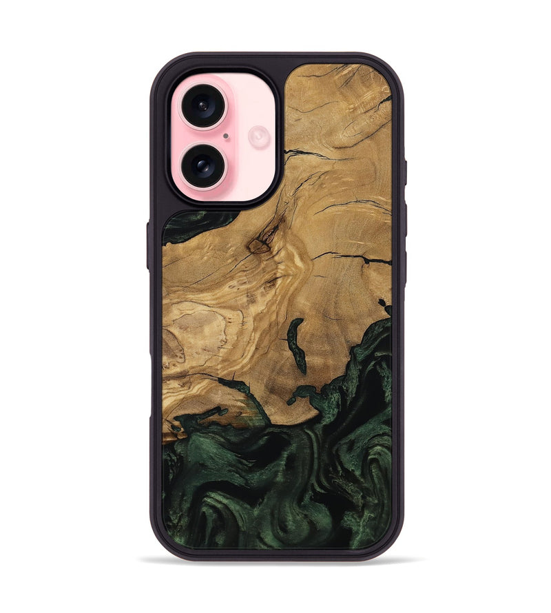 iPhone 16 Wood Phone Case - Reba (Ancient Olive, 801721)