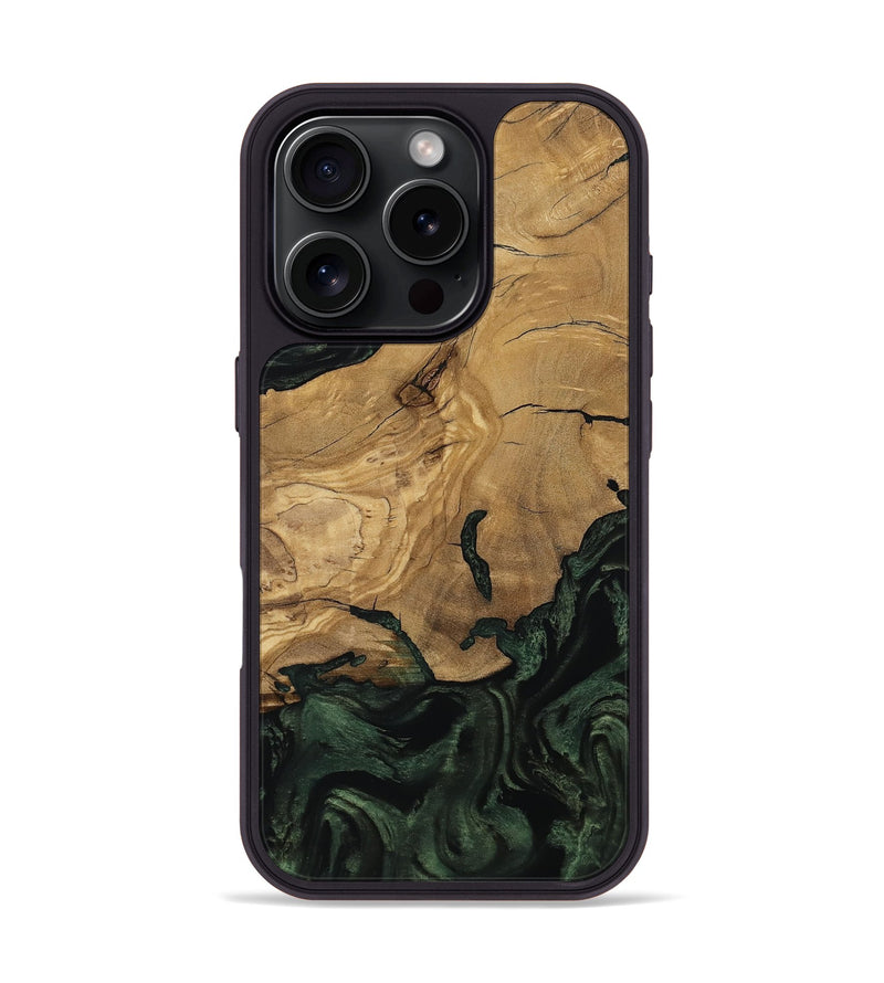 iPhone 16 Pro Wood Phone Case - Reba (Ancient Olive, 801721)