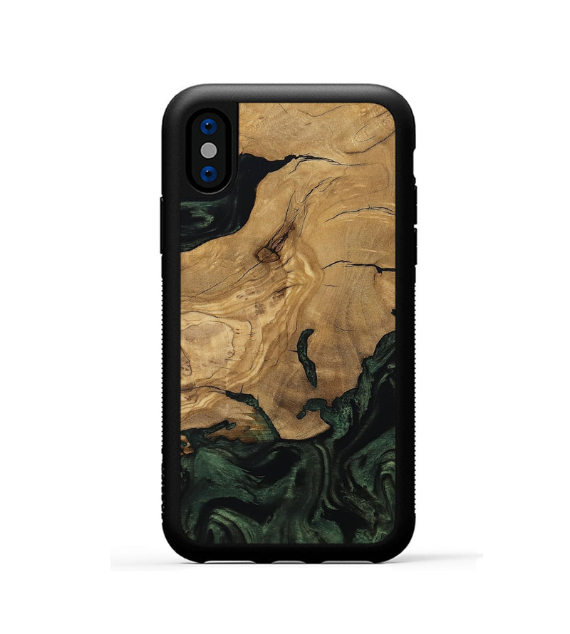 iPhone Xs Wood Phone Case - Reba (Ancient Olive, 801721)