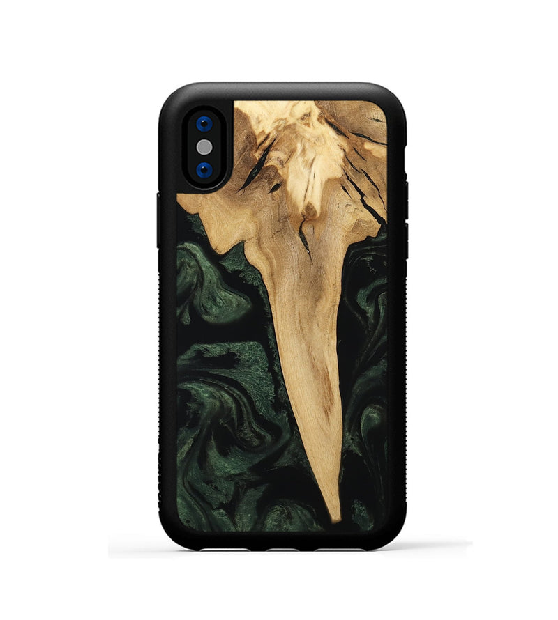 iPhone Xs Wood Phone Case - Wilfred (Ancient Olive, 801723)
