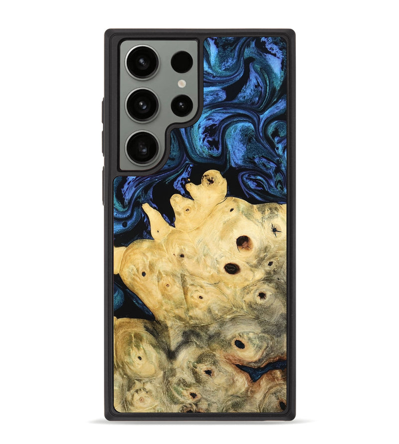 Galaxy S23 Ultra Wood Phone Case - Davian (Blue, 801727)
