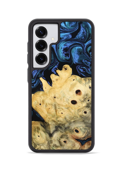 Galaxy S25 Wood Phone Case - Davian (Blue, 801727)