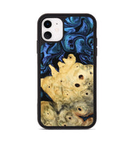 iPhone 11 Wood Phone Case - Davian (Blue, 801727)