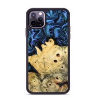 iPhone 11 Pro Max Wood Phone Case - Davian (Blue, 801727)
