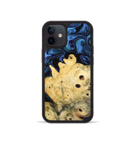 iPhone 12 mini Wood Phone Case - Davian (Blue, 801727)