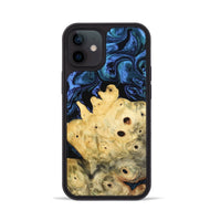 iPhone 12 Wood Phone Case - Davian (Blue, 801727)