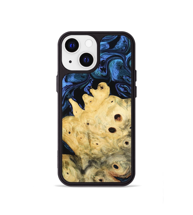 iPhone 13 mini Wood Phone Case - Davian (Blue, 801727)