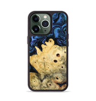iPhone 13 Pro Wood Phone Case - Davian (Blue, 801727)