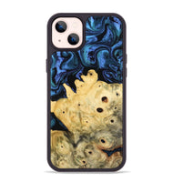 iPhone 14 Plus Wood Phone Case - Davian (Blue, 801727)