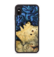 iPhone Xs Max Wood Phone Case - Davian (Blue, 801727)