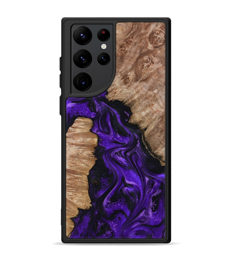 Galaxy S22 Ultra Wood Phone Case - Jailyn (Purple, 801729)