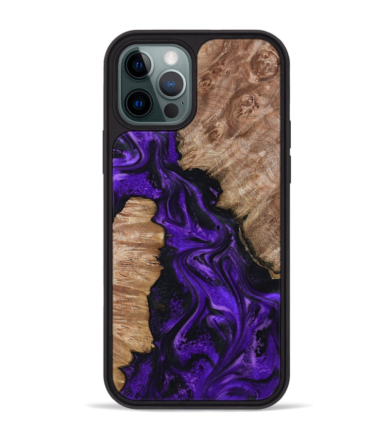 iPhone 12 Pro Max Wood Phone Case - Jailyn (Purple, 801729)
