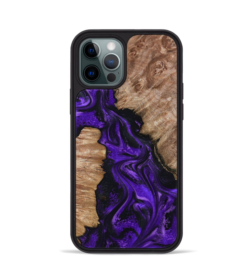 iPhone 12 Pro Wood Phone Case - Jailyn (Purple, 801729)