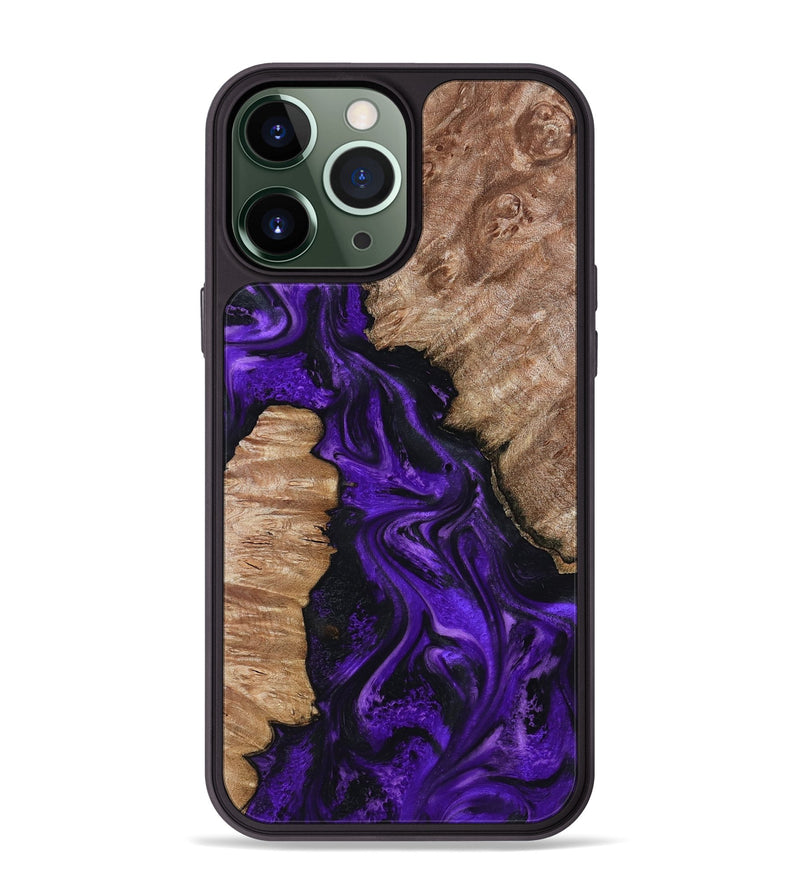 iPhone 13 Pro Max Wood Phone Case - Jailyn (Purple, 801729)