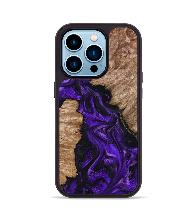 iPhone 14 Pro Wood Phone Case - Jailyn (Purple, 801729)