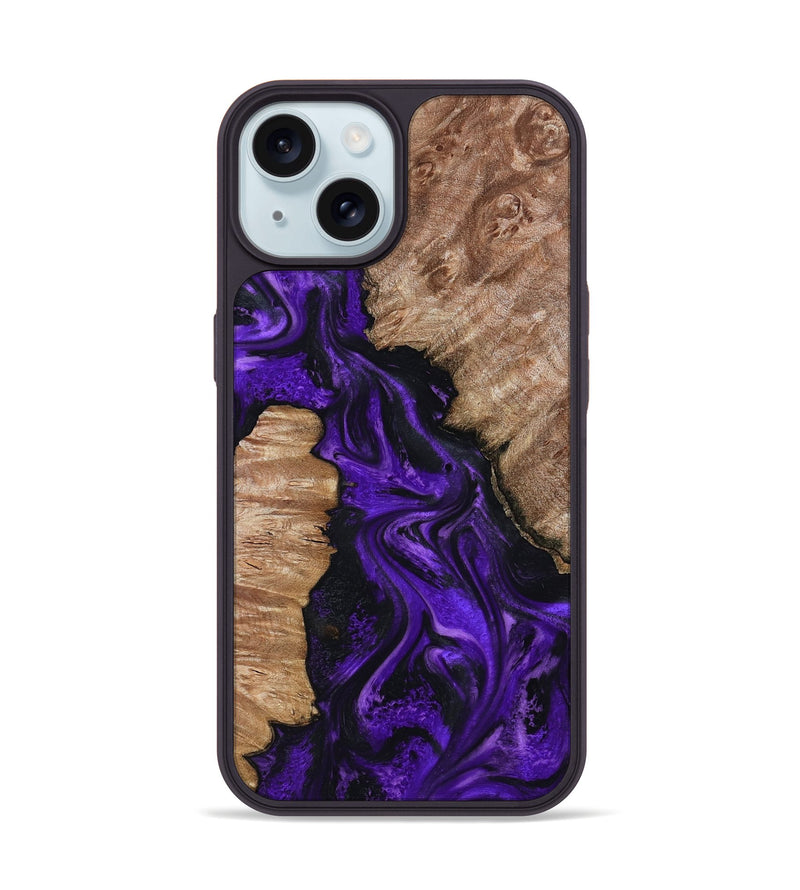 iPhone 15 Wood Phone Case - Jailyn (Purple, 801729)