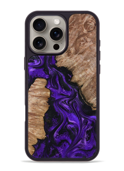 iPhone 16 Pro Max Wood Phone Case - Jailyn (Purple, 801729)