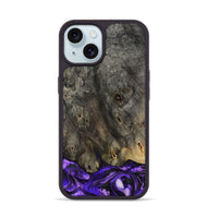 iPhone 15 Wood Phone Case - Infant (Purple, 801732)