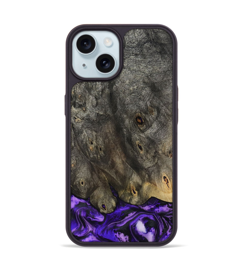 iPhone 15 Wood Phone Case - Infant (Purple, 801732)