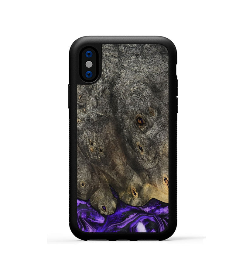iPhone Xs Wood Phone Case - Infant (Purple, 801732)