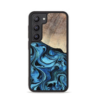Galaxy S23 Wood Phone Case - Elza (Blue, 801735)