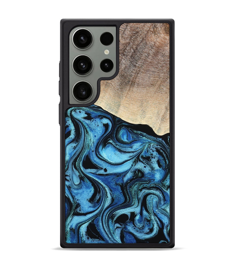 Galaxy S24 Ultra Wood Phone Case - Elza (Blue, 801735)