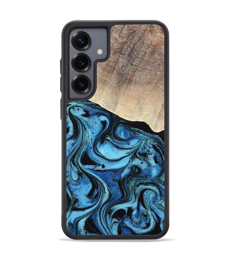 Galaxy S25 Plus Wood Phone Case - Elza (Blue, 801735)