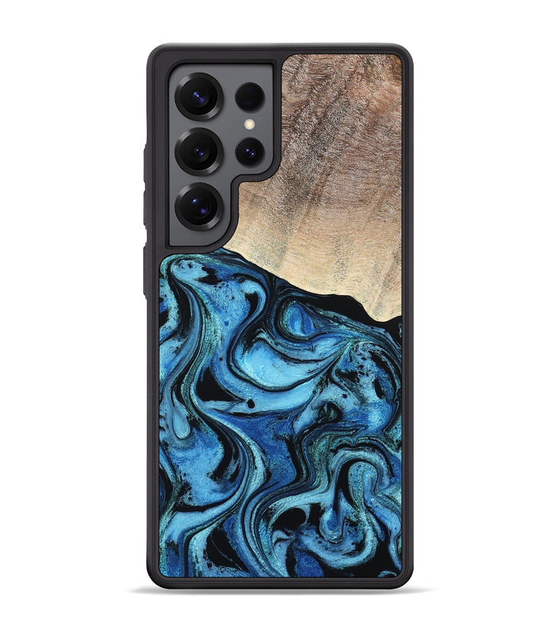 Galaxy S25 Ultra Wood Phone Case - Elza (Blue, 801735)