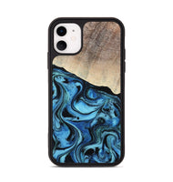 iPhone 11 Wood Phone Case - Elza (Blue, 801735)