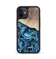 iPhone 12 Wood Phone Case - Elza (Blue, 801735)