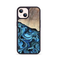 iPhone 14 Wood Phone Case - Elza (Blue, 801735)