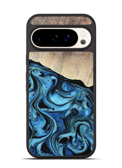 Pixel 9 Wood Phone Case - Elza (Blue, 801735)