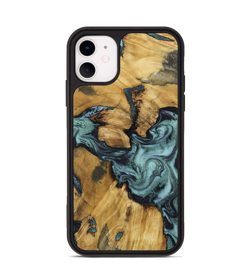 iPhone 11 Wood Phone Case - Emmitt (Green, 801736)