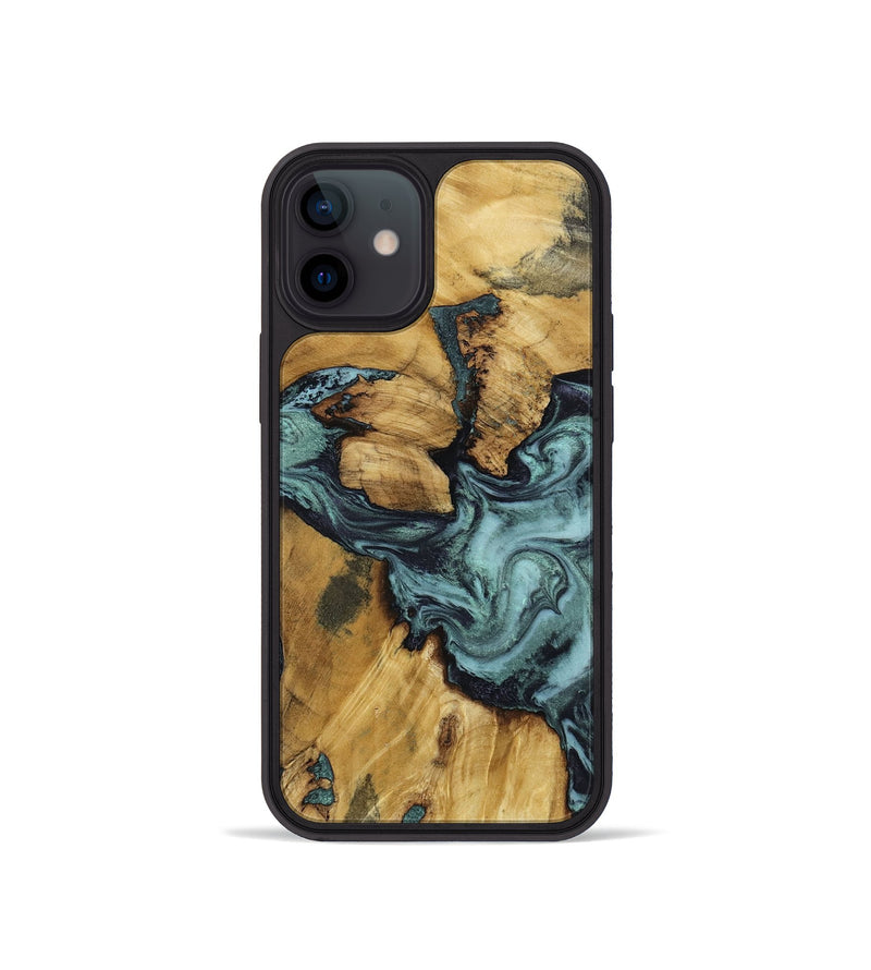 iPhone 12 mini Wood Phone Case - Emmitt (Green, 801736)