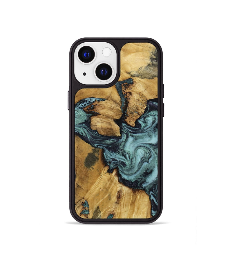 iPhone 13 mini Wood Phone Case - Emmitt (Green, 801736)