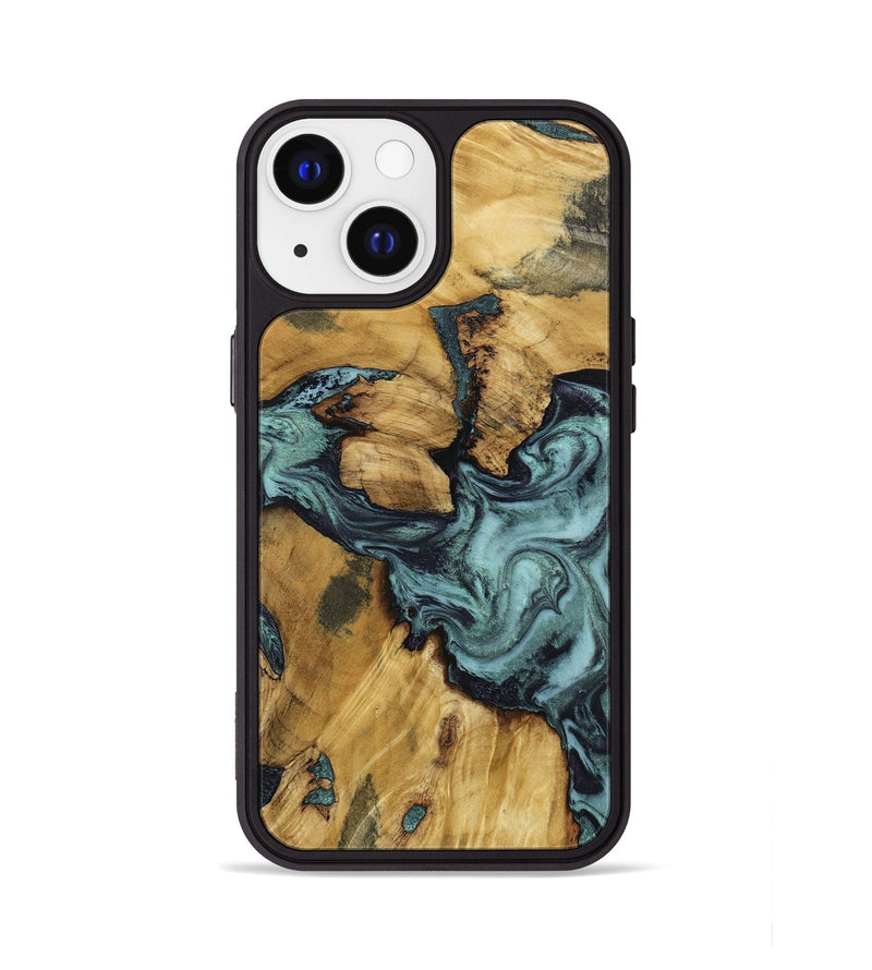 iPhone 13 Wood Phone Case - Emmitt (Green, 801736)
